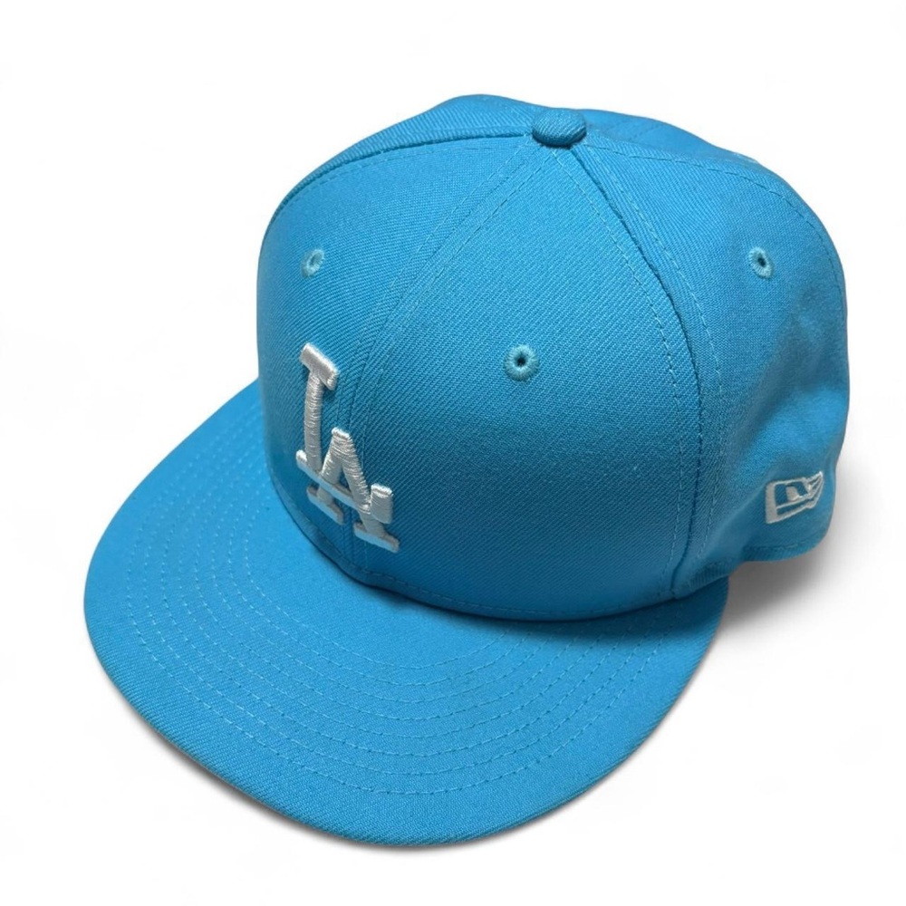 New Era 59FIFTY Los Angeles Dodgers Fitted Hat – Sky Blue – Size 7 3/8